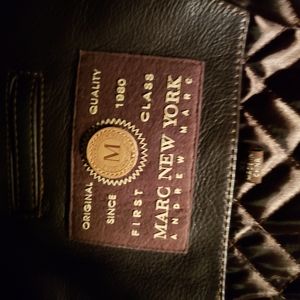 Brown leather pea coat